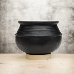 Ecocraft Black Clay Handi / Earthen Pot