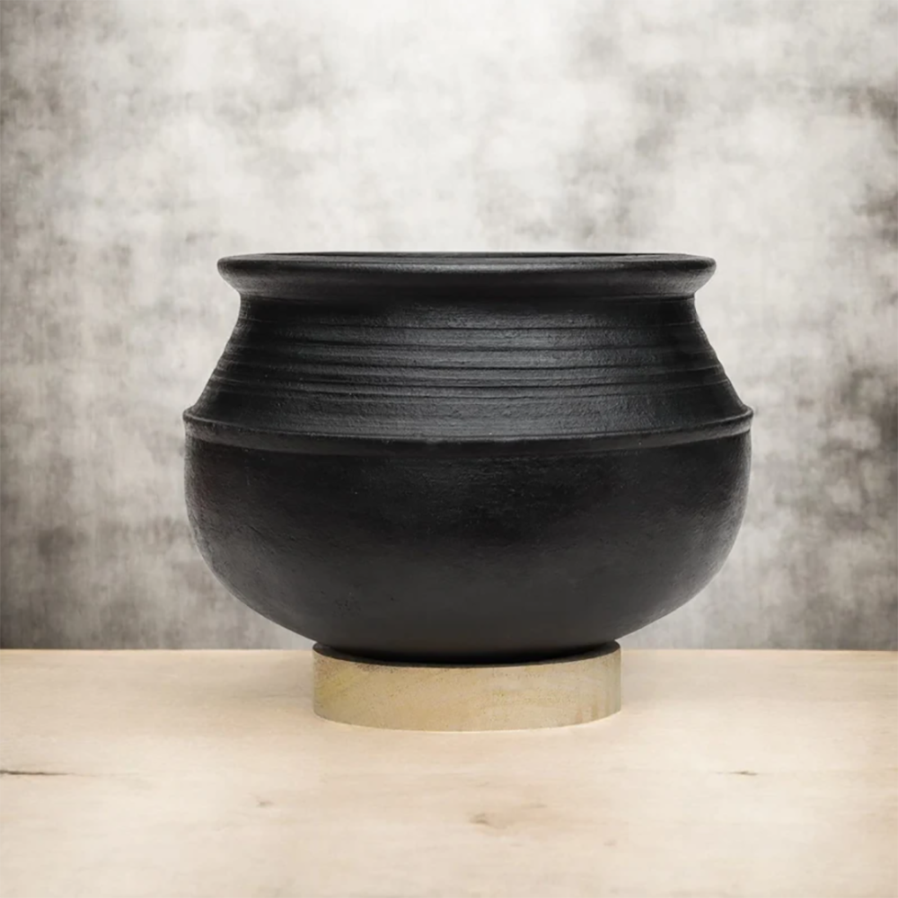 Ecocraft Black Clay Handi / Earthen Pot