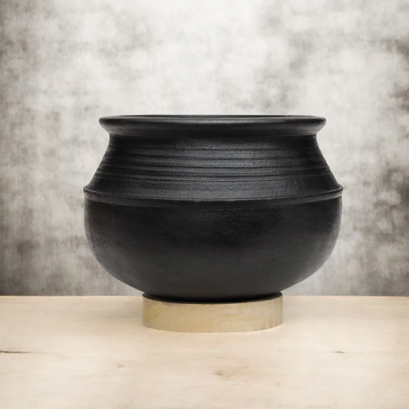 Ecocraft Black Clay Handi / Earthen Pot