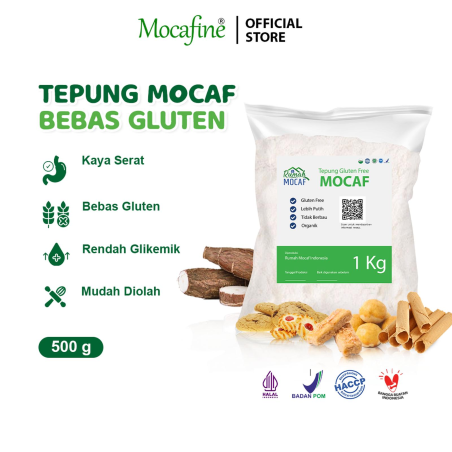 Mocafine - 1kg Gluten-Free Mocaf Flour - Natural Organic Cassava Flour - Wheat Flour Substitute