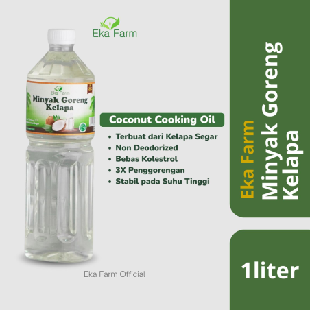 Coconut Cooking Oil 1 Liter - Eka Farm Official