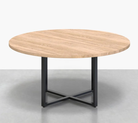Cafe 4 Seater Small Table in Pre-laminated with Metal Base