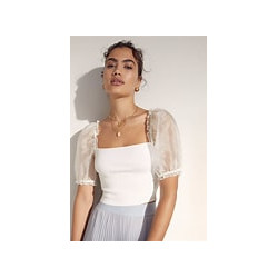 Blouse blanche à manches...