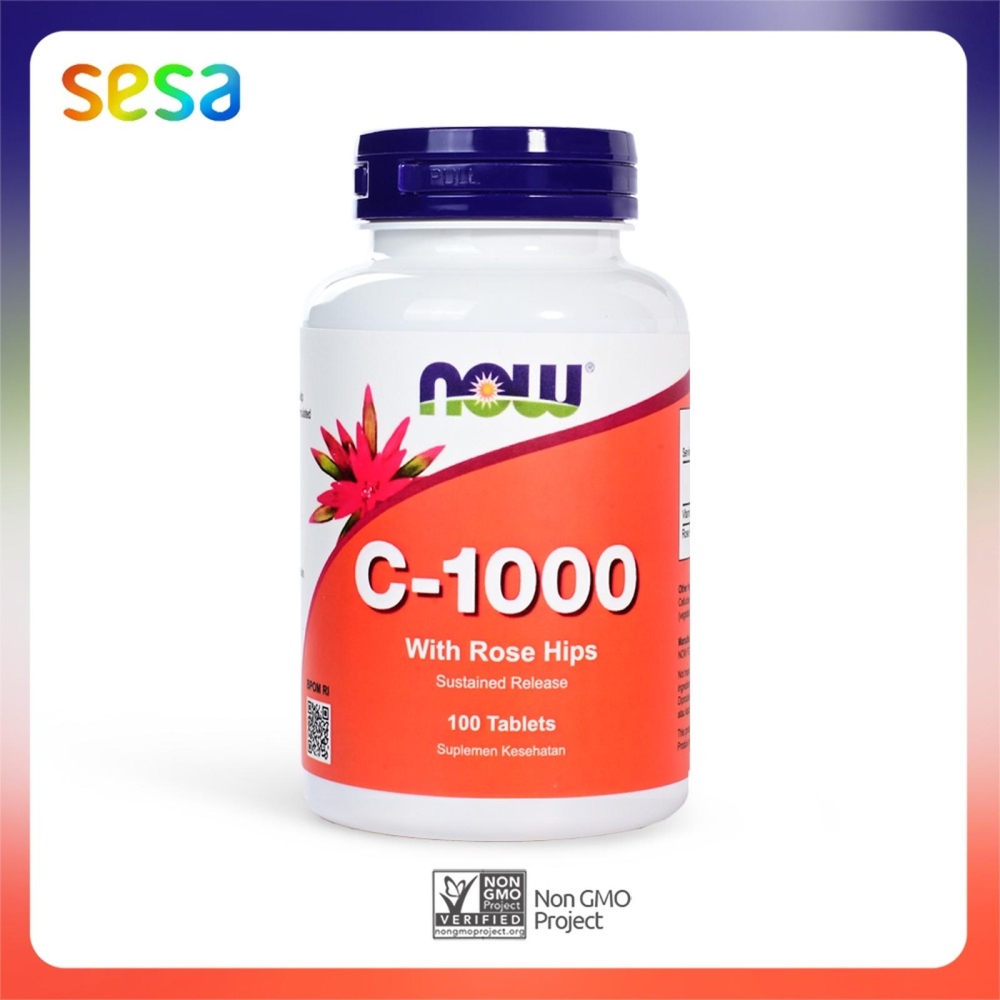 NOW Vitamin C-1000 Rose Hips 100 Tablet