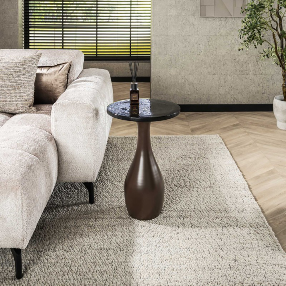 Side Table M Glass and Metal