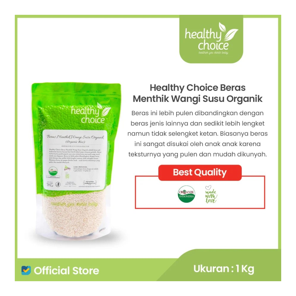 Healthy Choice Organic Milk-Scented Mentik Rice 1kg