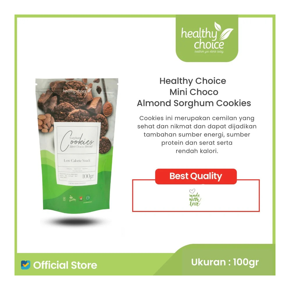 Healthy Choice Mini Choco Almond Sorghum Cookies 100gr