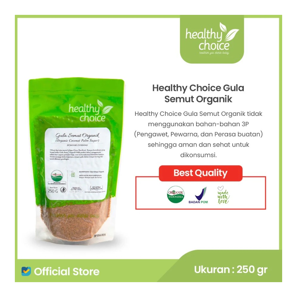 Healthy Choice Organic Palm Sugar 250gr