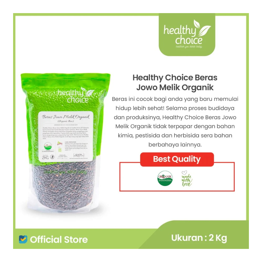 Healthy Choice Organic Jowo Melik Rice 2kg