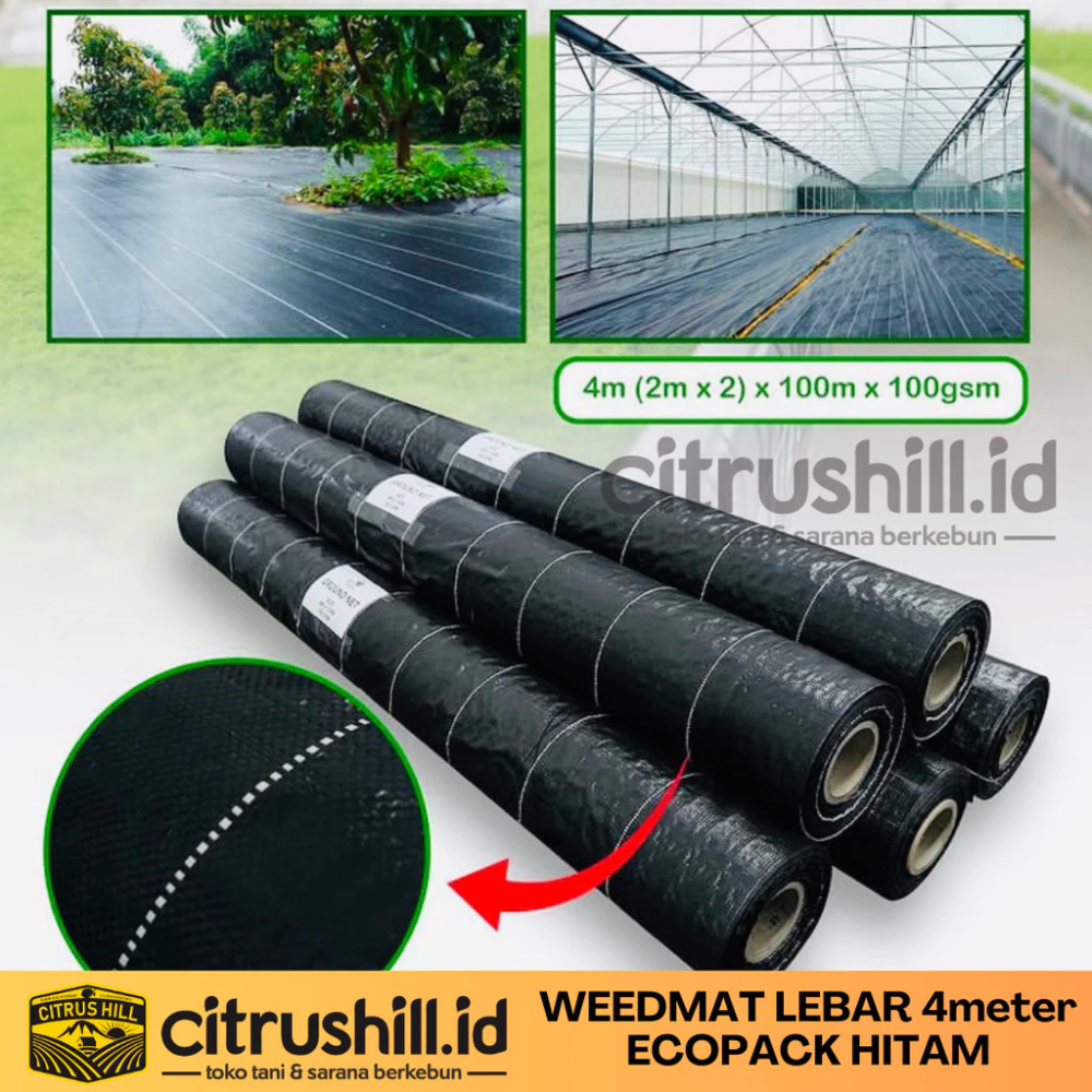 CitrusHill WEEDMAT CONTROL MULCH (EASY GROW) - 4 Meter Width (Black)